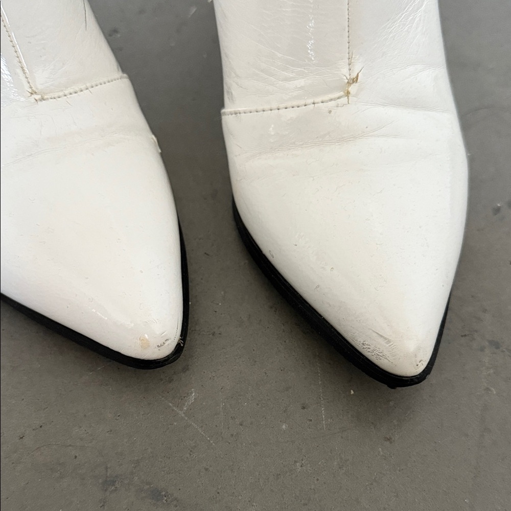 Amazon Chic Cream Ankle Boots - Picture 5 of 7